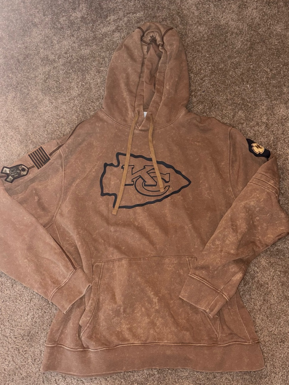 Nike Brown Kansas City Chiefs Crewneck Hoodie